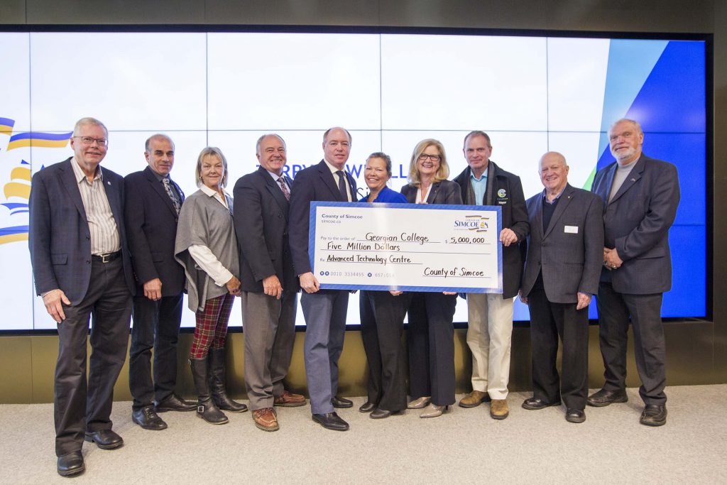 The County of Simcoe invested $5 million to drive research and innovation in the region. Several County Councillors celebrated at the grand opening.