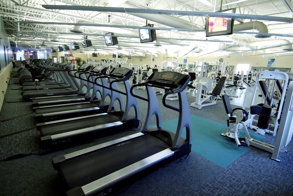 Treadmills in student fitness centre