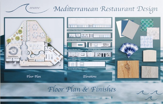 Mediterranean Restaurant Design Plan and Finishes