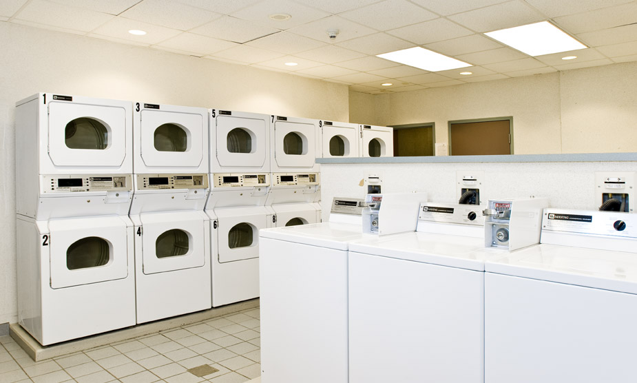Laundry facilities with washers and dryers