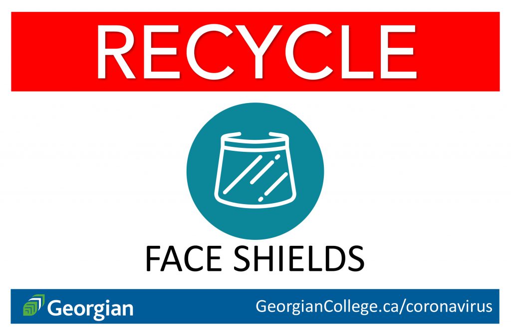Recycle, face shields