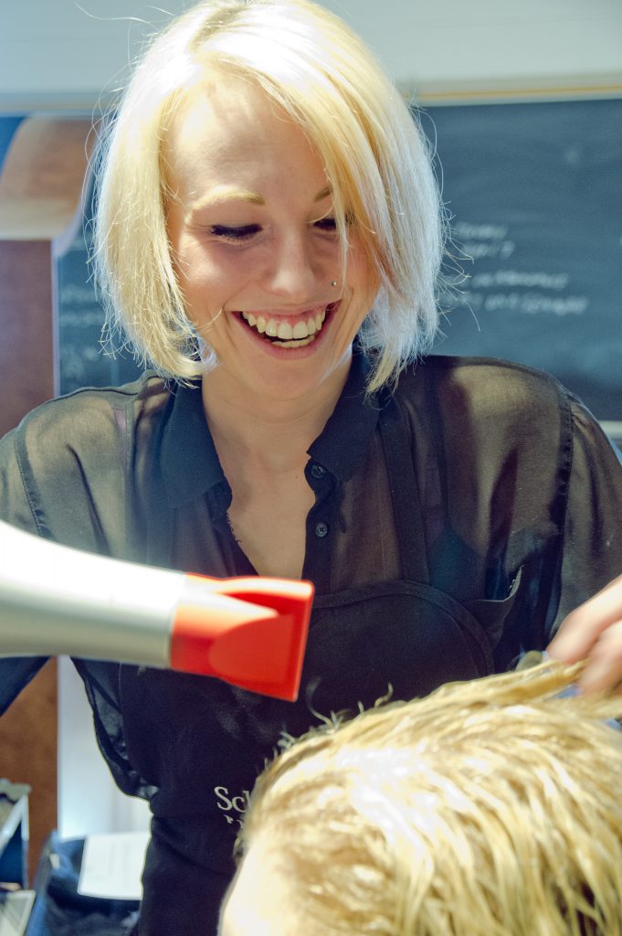 Photo of student hairdresser
