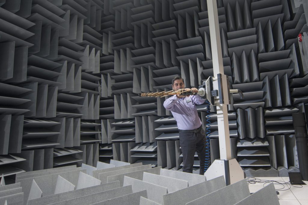 Male working in the Anechoic Chamber