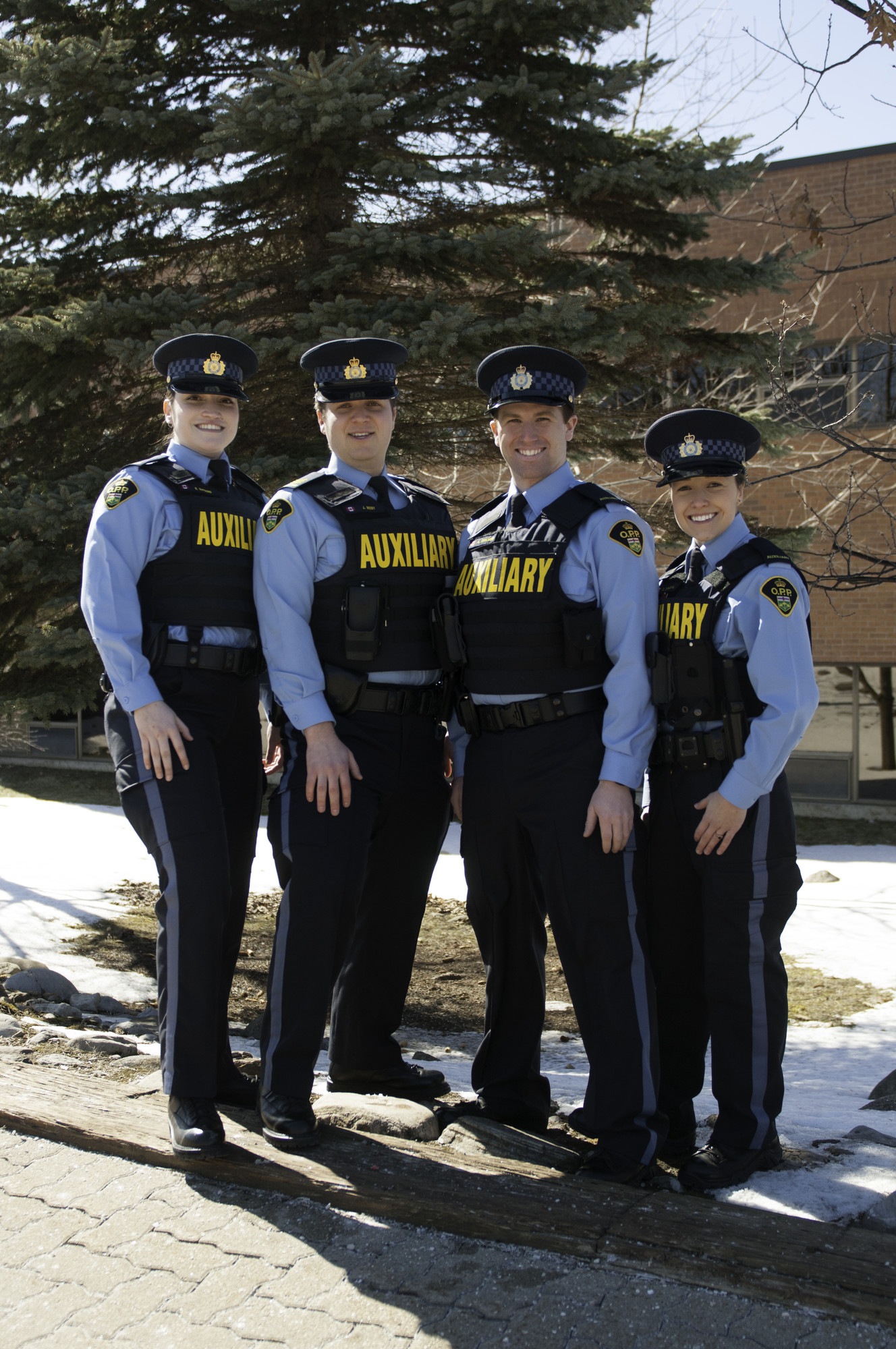 4 Orillia Police Foundation students in uniforms