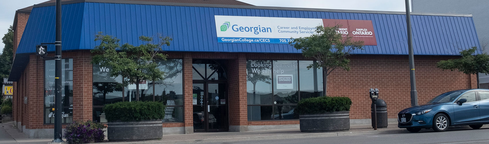 Exterior of Georgian's Career and Employment Community Services building, located on Collier St. in Barrie