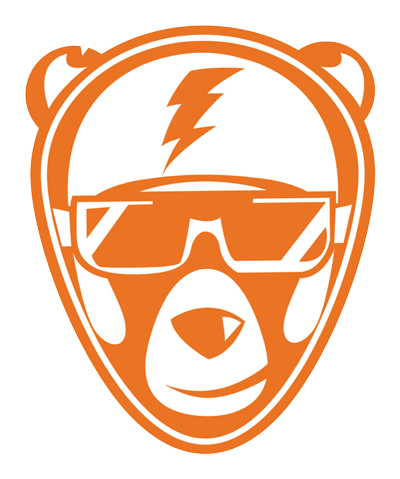 Charlie the Changemaker, a cartoon bear wearing a helmet and sunglasses