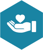 icon of a hand holding out a heart