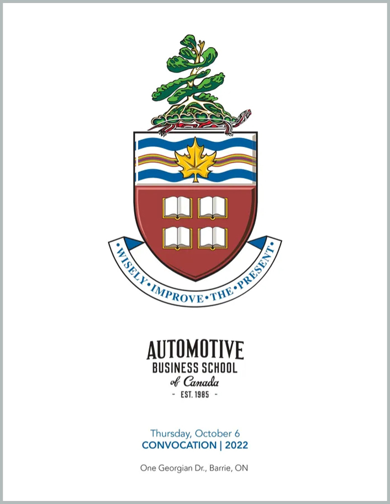 Automotive Business School of Canada fall 2022 convocation guide