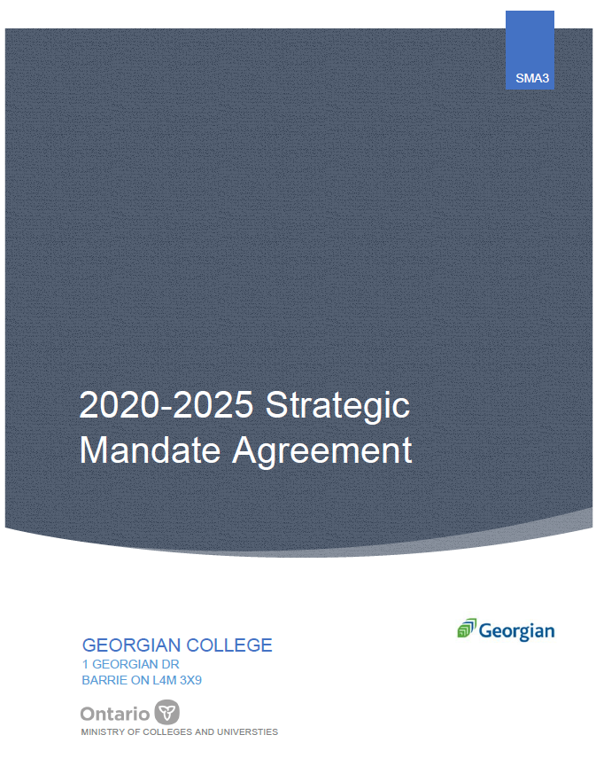 2020-2025 Strategic Mandate between Georgian College and Ontario Ministry of Colleges and Universities