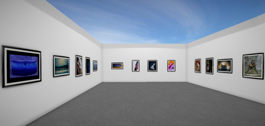 virtual art gallery featuring works of Georgian's Design and Visual Arts students displayed on the well