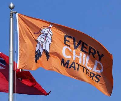Every Child Matters flag - National Day for Truth and Reconcilation