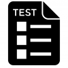 icon of a test paper with three bulleted items