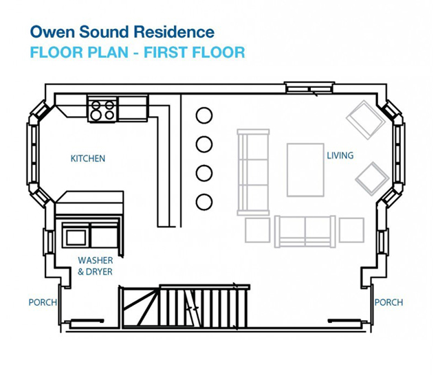 Owen Sound Residence Floor Plan First Floor