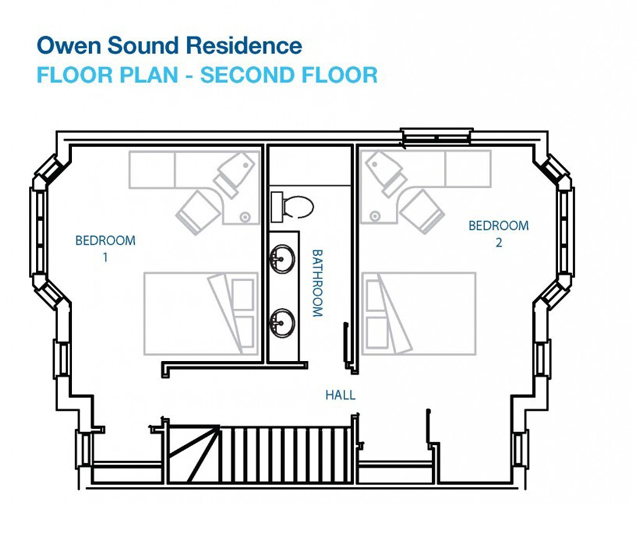 Owen Sound Residence Floor Plan second Floor