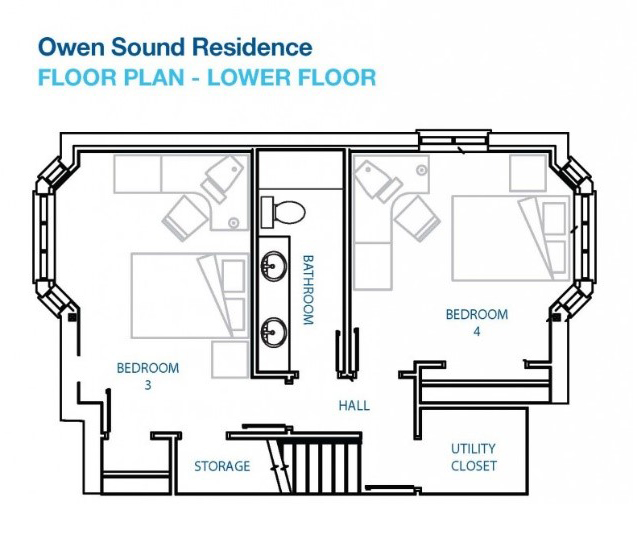 Owen Sound Residence Floor Plan Lower Level