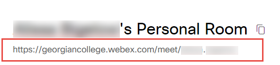 webex personal URL link